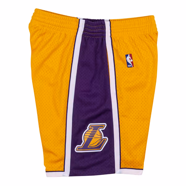 Los Angeles Lakers 2009-10 Mitchell & Ness Swingman NBA Shorts Yellow view 3