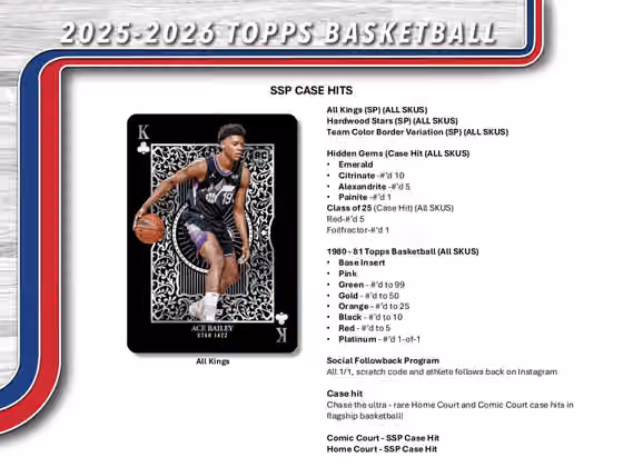 2025/26 Topps NBA Basketball JUMBO Hobby Box view 3