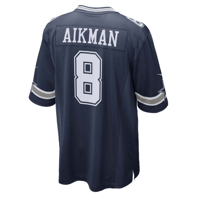 Troy Aikman #8 Dallas Cowboys Nike Game NFL Jersey Navy view 3