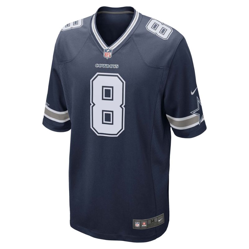 Troy Aikman #8 Dallas Cowboys Nike Game NFL Jersey Navy view 2