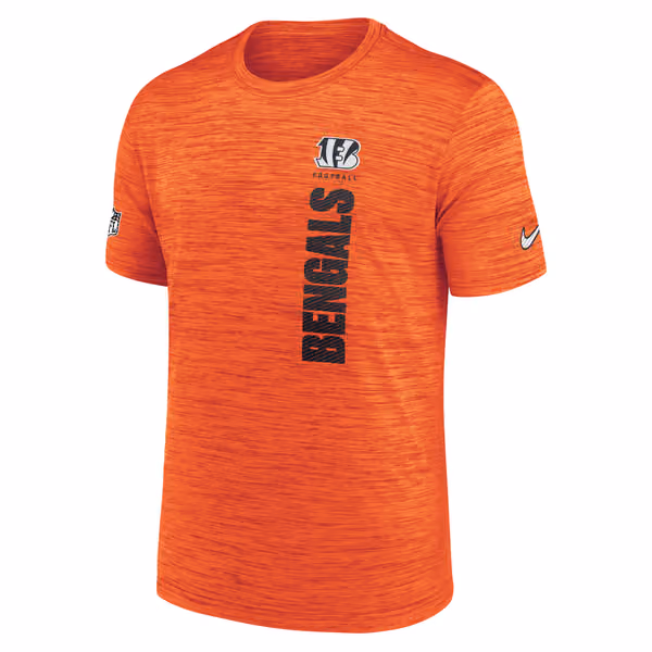 Cincinnati Bengals 2024 NFL Sideline Nike Velocity Performance T-Shirt Orange view 1