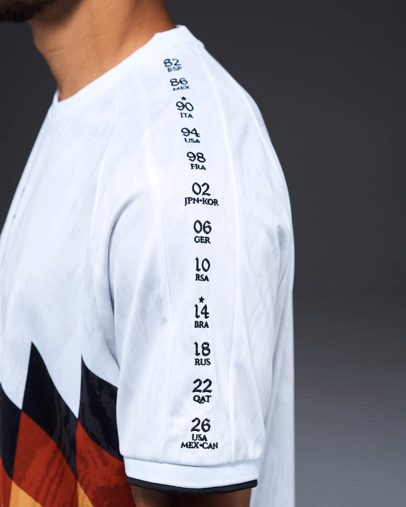 Jersevo Custom Personalized Germany Heritage Jersey (2026WC Edition) left sleeve detail