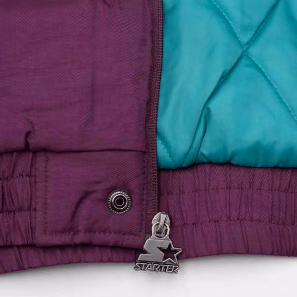 Anaheim Ducks Vintage Starter Frontier NHL Winter Jacket Purple view 4