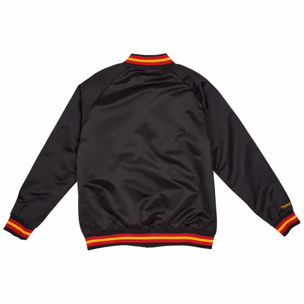 Atlanta Hawks Mitchell & Ness Lightweight Satin NBA Jacket Black view 2