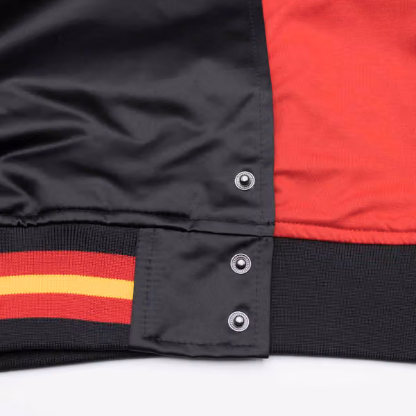 Atlanta Hawks Mitchell & Ness Lightweight Satin NBA Jacket Black view 4