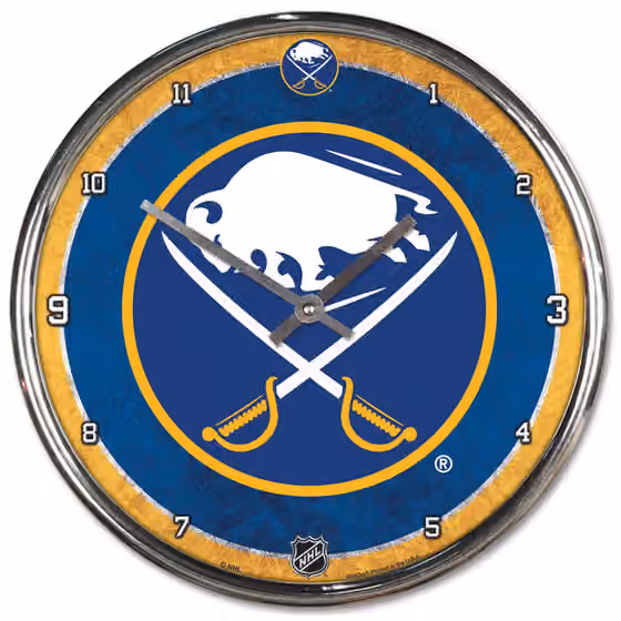Buffalo Sabres WinCraft Chrome NHL Wall Clock view 1