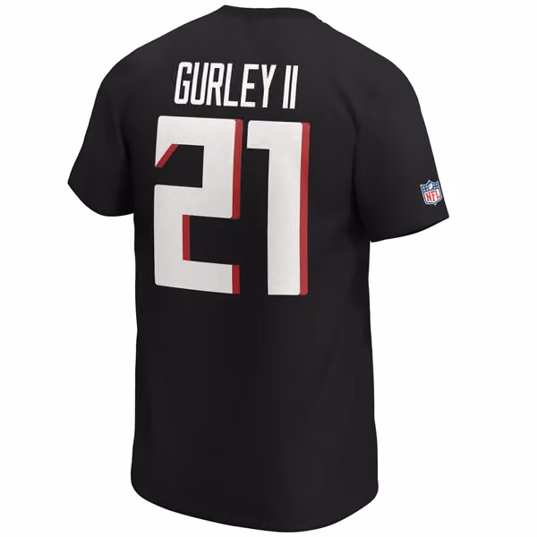 Todd Gurley II #21 Atlanta Falcons Fanatics Player NFL T-Shirt Black view 3