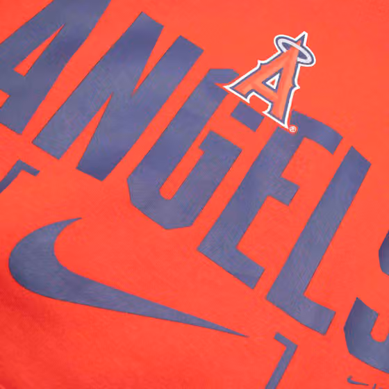 Los Angeles Angels Nike Club Slack MLB Hoodie Red view 3