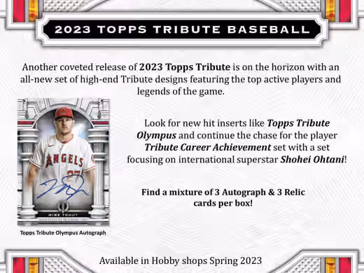 2023 Topps Tribute Baseball Hobby Box view 2