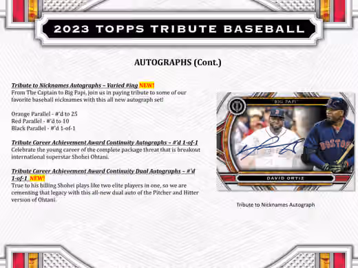 2023 Topps Tribute Baseball Hobby Box view 5