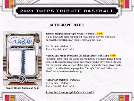 2023 Topps Tribute Baseball Hobby Box view 6