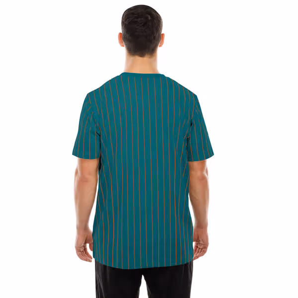 Miami Dolphins Retro Stripe NFL T-Shirt Aqua view 2