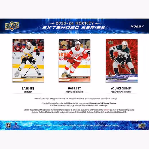 2023/24 Upper Deck Extended Series Hockey NHL Hobby Box view 3