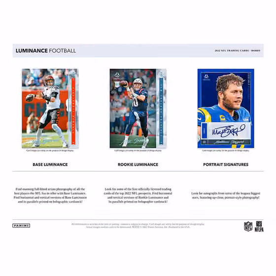 2022 Panini Luminance NFL Football Hobby Box view 2
