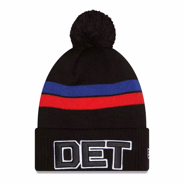 Detroit Pistons 2025-26 NBA Statement Edition Knit Hat Black product photo