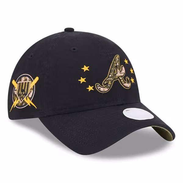 Atlanta Braves 2024 MLB Armed Forces New Era Women's 9TWENTY Cap Black product photo