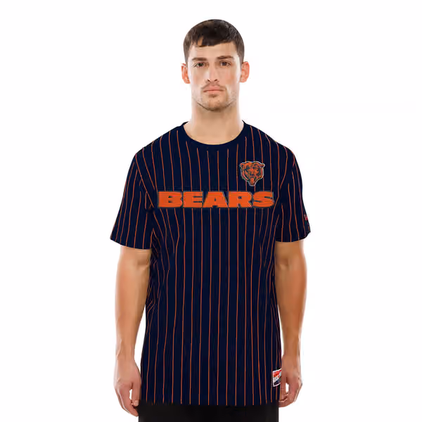 Chicago Bears Retro Stripe NFL T-Shirt Navy view 1