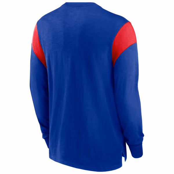 New England Patriots NFL Historic Nike Slub Long Sleeve Shirt Blue view 2