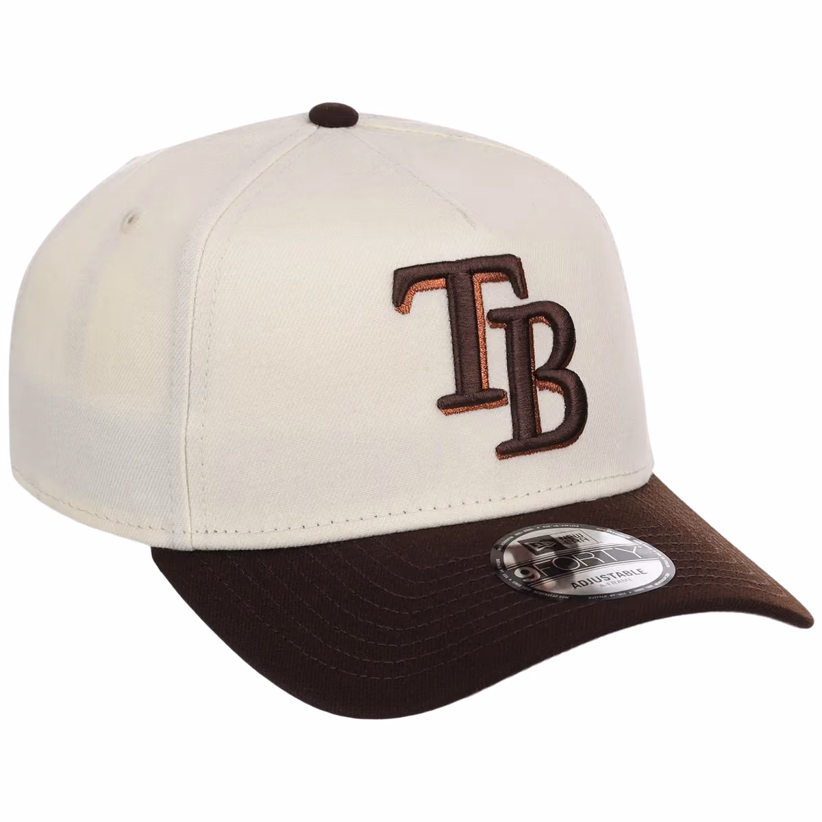 Tampa Bay Rays MLB Chrome x Burnt Wood FASHION CORE New Era 9FORTY A-Frame front view