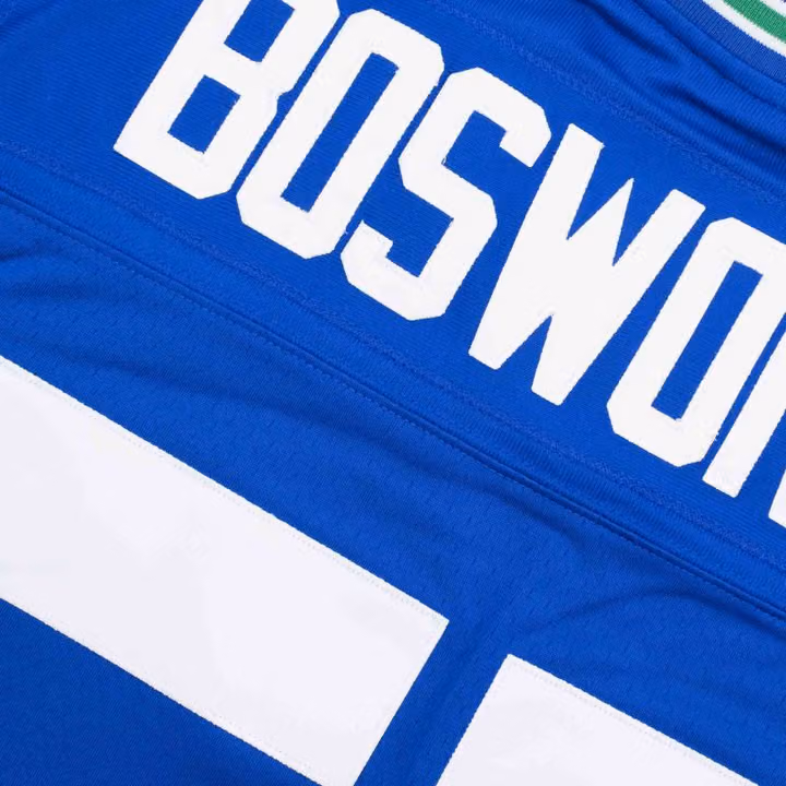 Brian Bosworth #55 Seattle Seahawks Mitchell & Ness Throwback NFL Jersey Blue view 4
