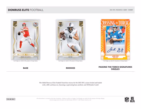 2025 Panini Donruss Elite Football NFL Hobby Box view 2