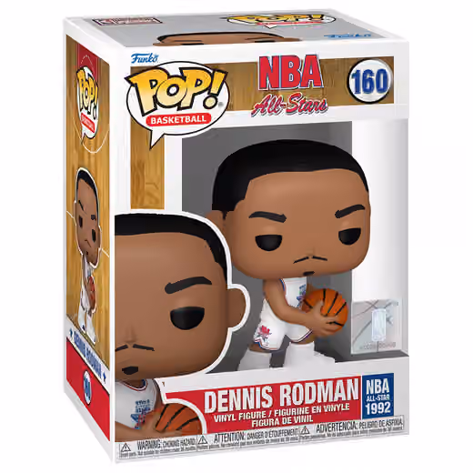 Funko POP! #160 Dennis Rodman Detroit Pistons 1992 NBA All-Star NBA Figure view 1