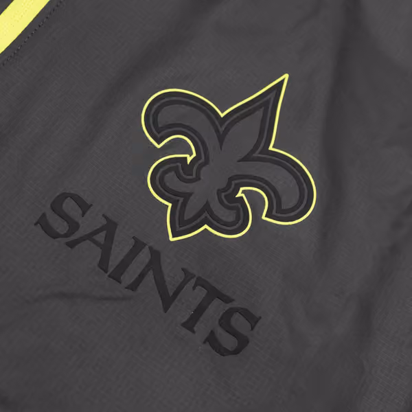 New Orleans Saints Nike VOLT Half-Zip NFL Jacket Black view 3
