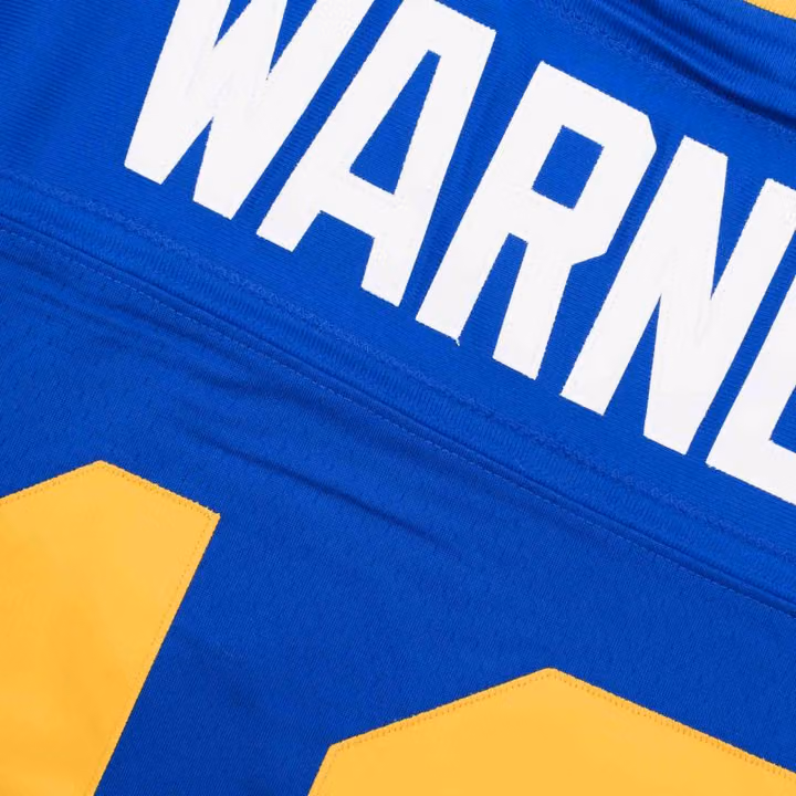Kurt Warner #13 St. Louis Rams 1999 Legacy Throwback NFL Jersey Blue view 4