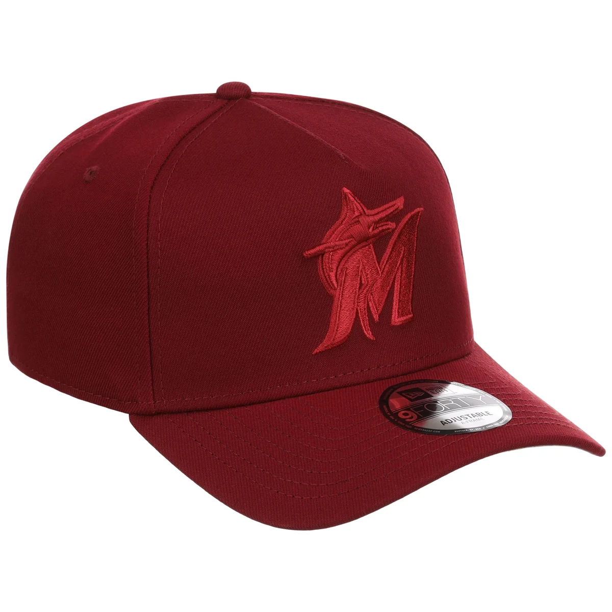 Miami Marlins MLB Cardinal FASHION CORE New Era 9FORTY A-Frame front view