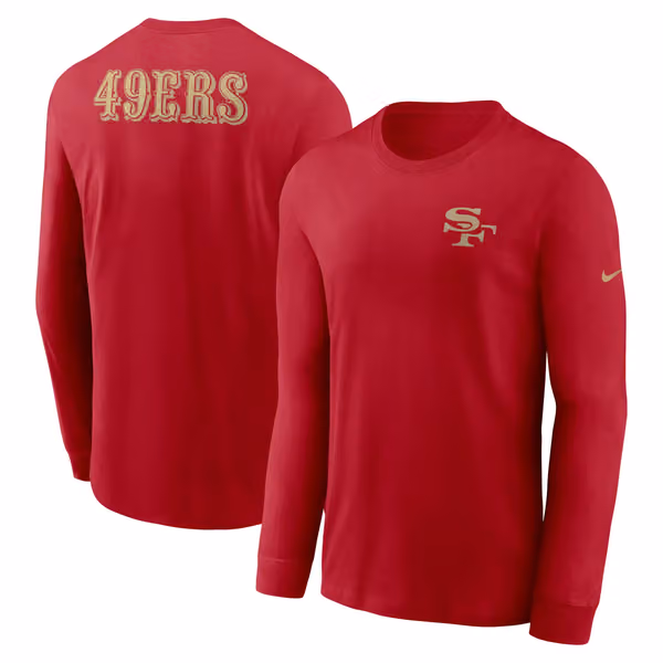 San Francisco 49ers 2025 Rivalries Essential NFL Long Sleeve T-Shirt Red view 1