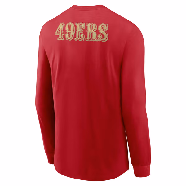 San Francisco 49ers 2025 Rivalries Essential NFL Long Sleeve T-Shirt Red view 3