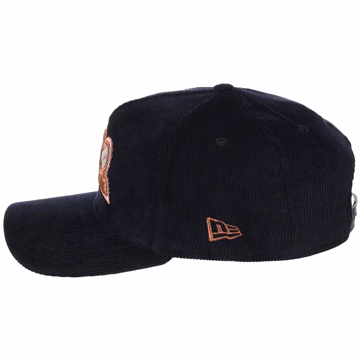 Colorado Rockies MLB Navy Cord FASHION CORE New Era 9FORTY A-Frame detail view