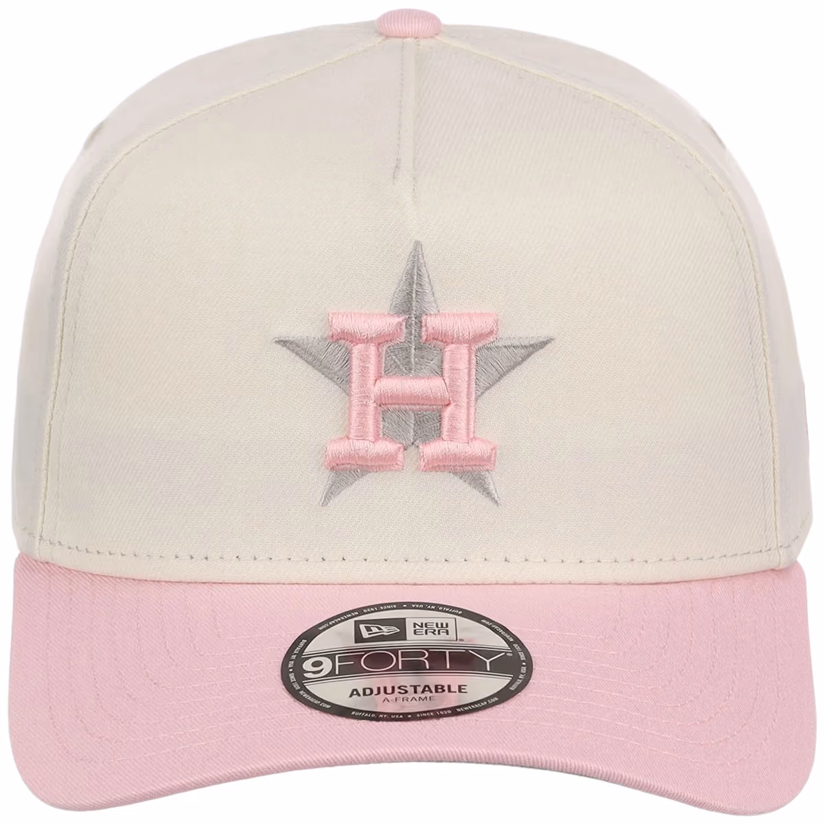 Houston Astros MLB Chrome x Pink FASHION CORE New Era 9FORTY A-Frame detail view