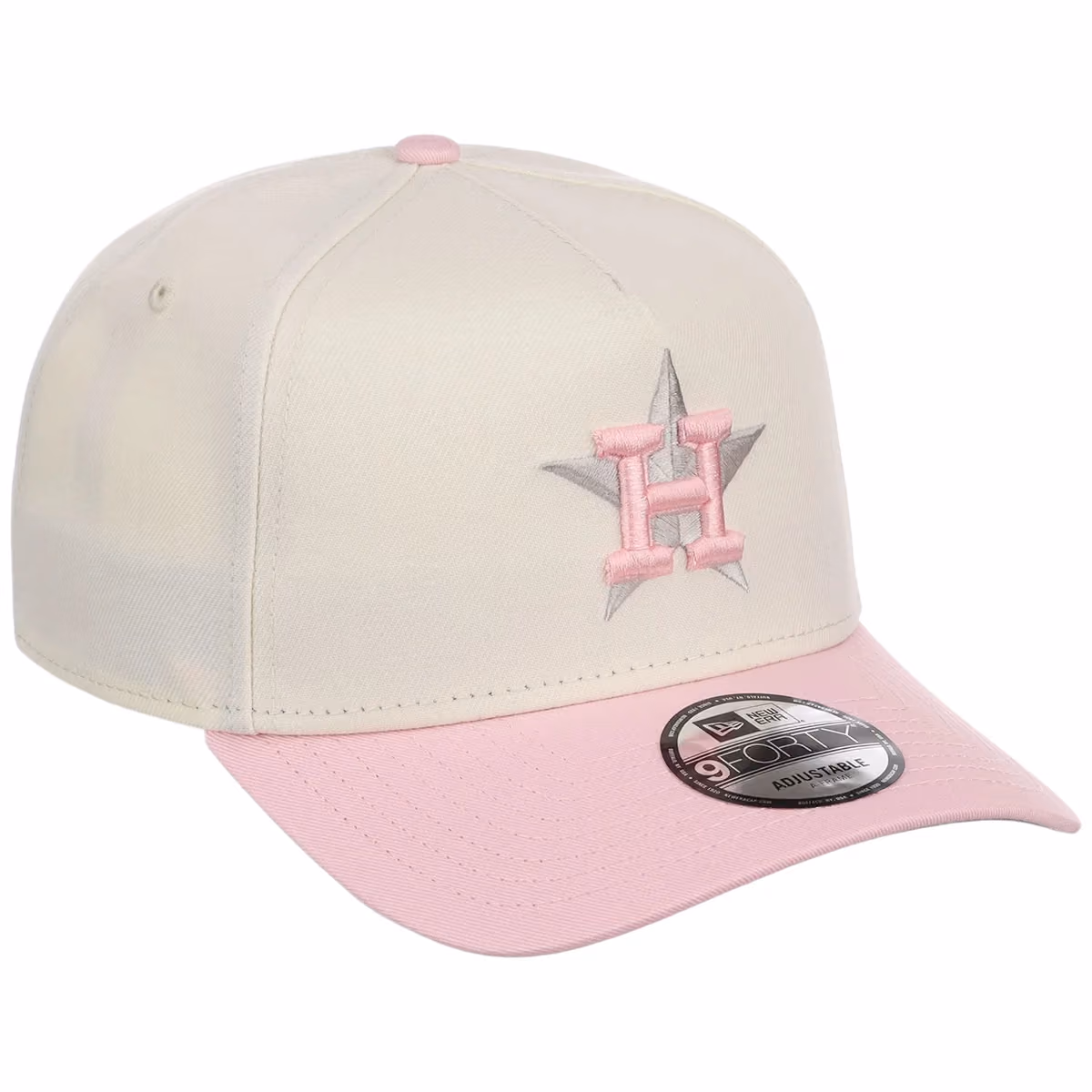 Houston Astros MLB Chrome x Pink FASHION CORE New Era 9FORTY A-Frame front view