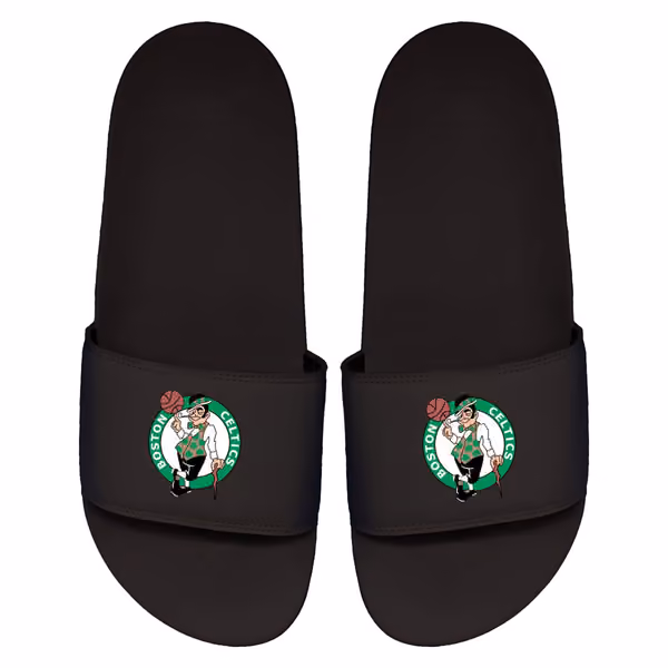Boston Celtics Primary Logo ISlide NBA Gel Slides Black view 1