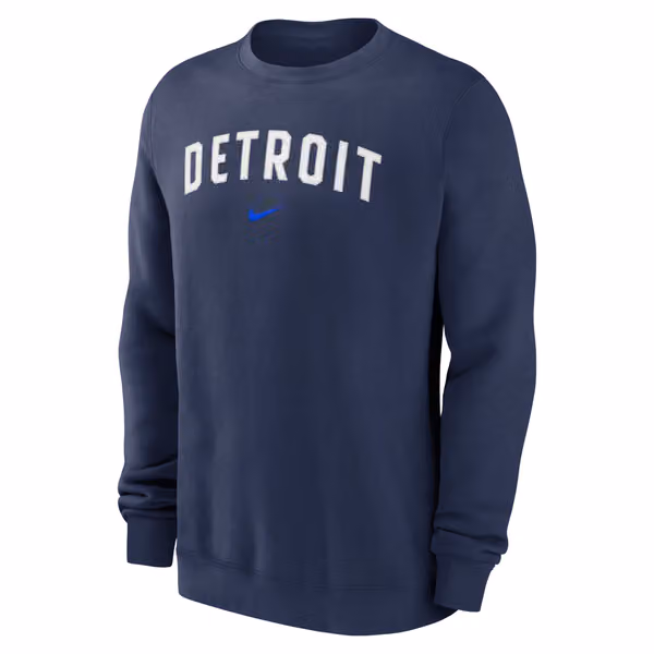 Detroit Tigers City Connect 2-Hit Club Crew Pullover Navy view 2