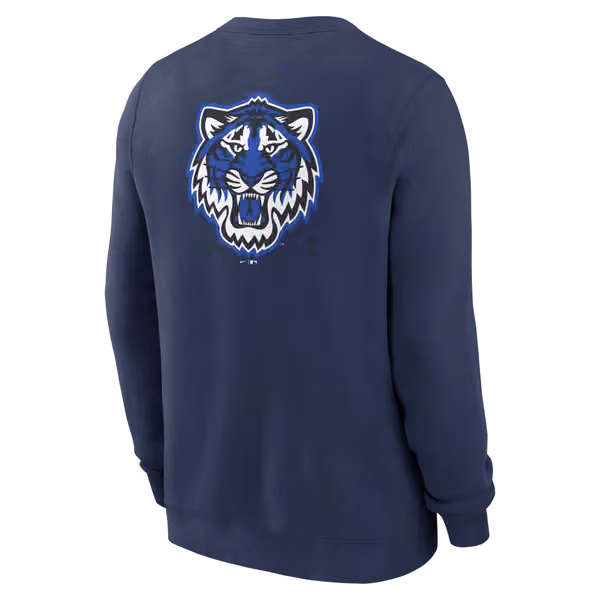 Detroit Tigers City Connect 2-Hit Club Crew Pullover Navy view 3