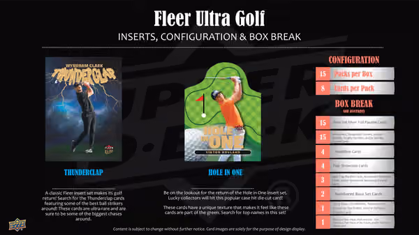 2026 Upper Deck Fleer Ultra Golf Hobby Box view 4