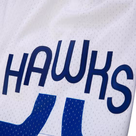 Atlanta Hawks 1970-71 Mitchell & Ness Swingman NBA Shorts White view 4