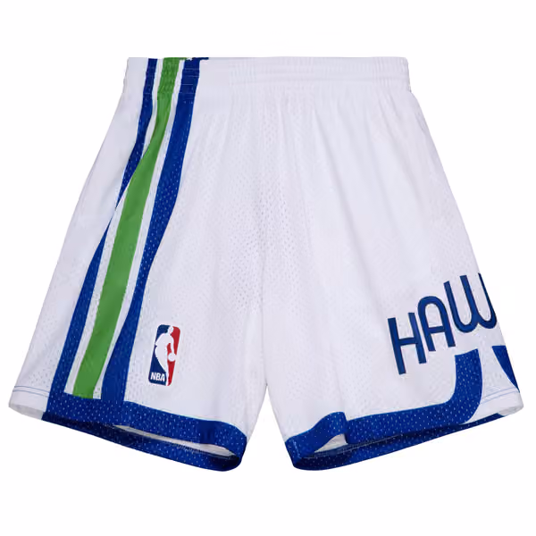 Atlanta Hawks 1970-71 Mitchell & Ness Swingman NBA Shorts White view 1