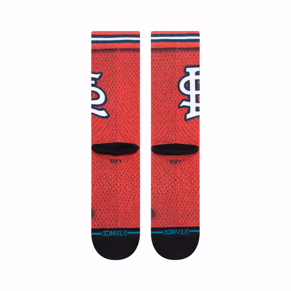 St. Louis Cardinals MLB Batting Practice Stance Crew Socks view 3