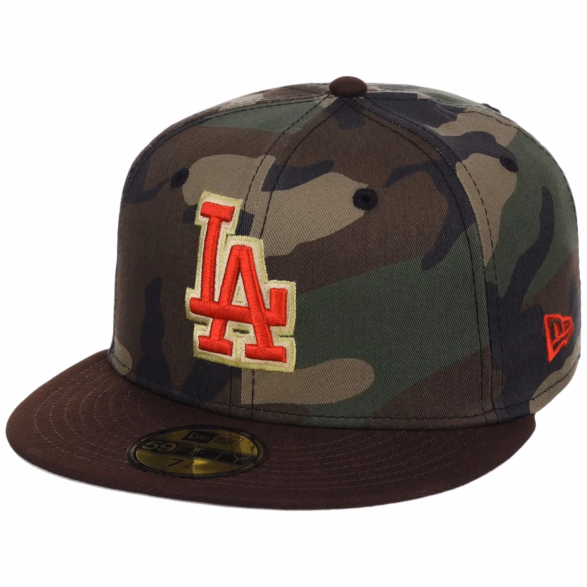 Los Angeles Dodgers Apex Venom New Era 59FIFTY (Camo/Brown) detail view