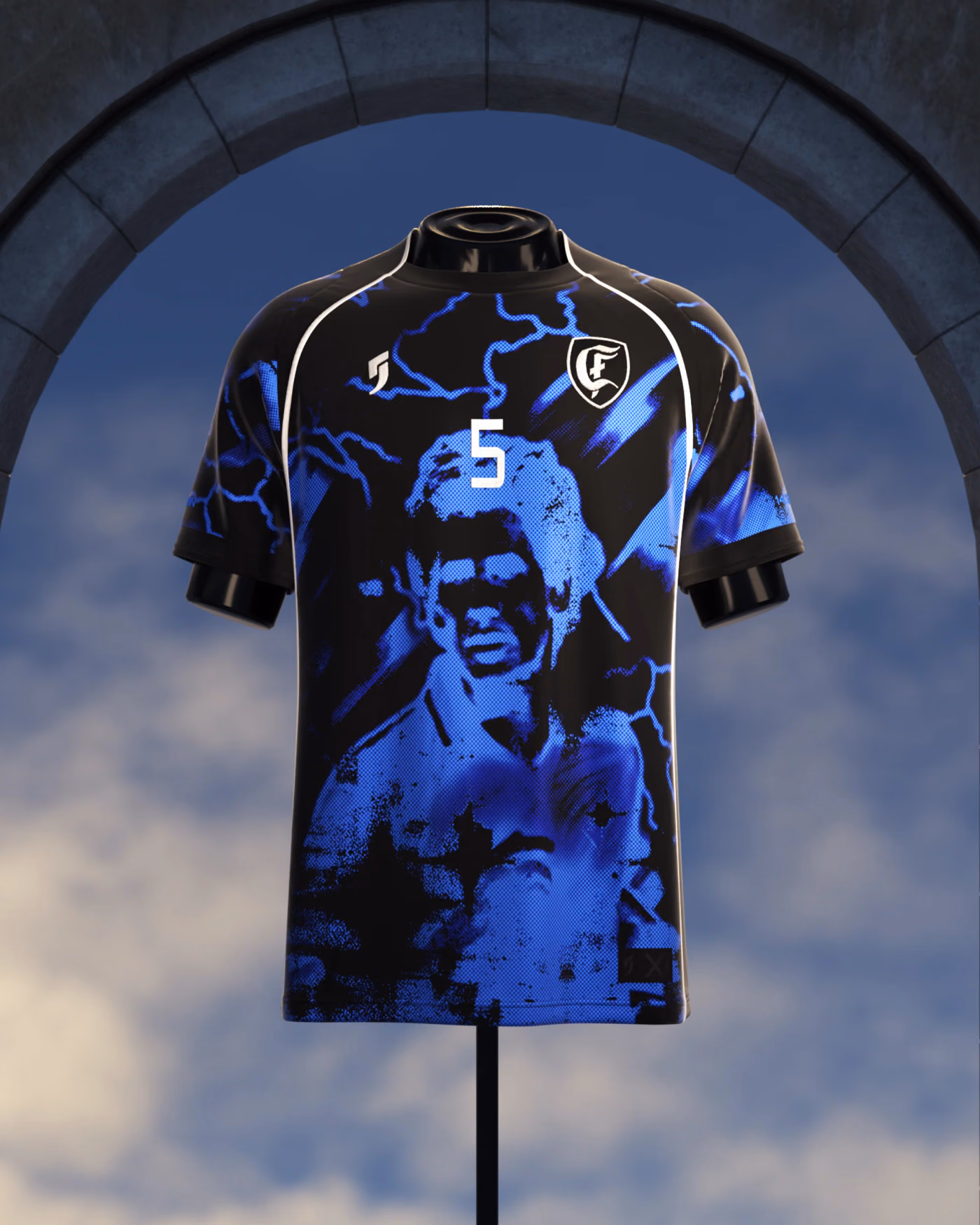 Jersevo Custom Personalized Piscinin - Number 5 Jersey front view
