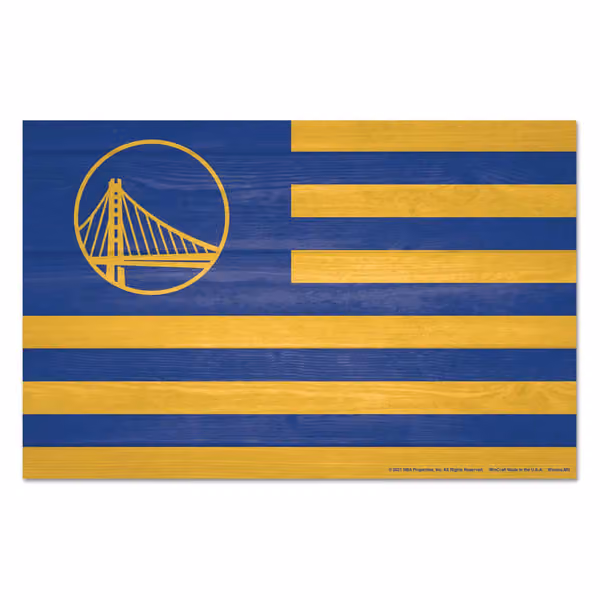 Golden State Warriors Americana WinCraft NBA Wood Sign view 1