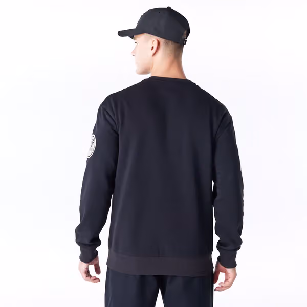 New York Yankees Tartan Infill MLB Crewneck Sweater Black view 2