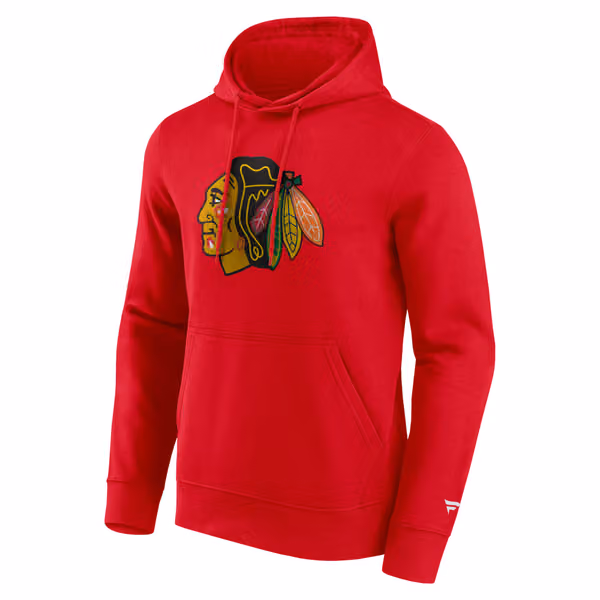 Chicago Blackhawks Primary Logo NHL Hoodie Red view 1