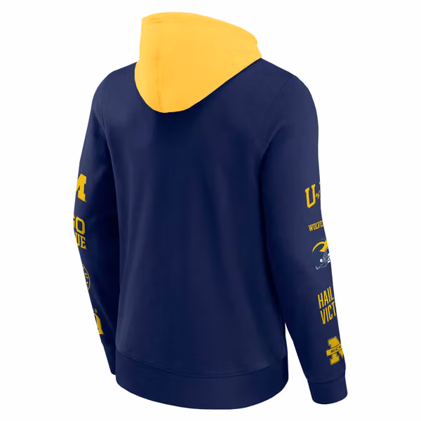 Michigan Wolverines Colorblock Badge NCAA Hoodie view 3