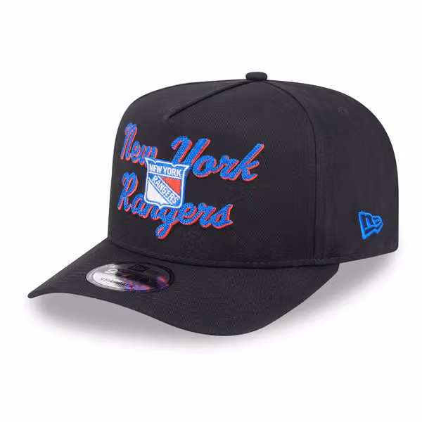 New York Rangers NHL Chainstitch 9FIFTY A-Frame Snapback Cap Black product photo