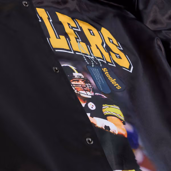 Ben Roethlisberger #7 Pittsburgh Steelers Lightweight Satin NFL Jacket Black view 3