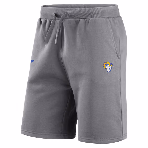 Los Angeles Rams Primary Logo NFL Sweat Shorts Gray view 2